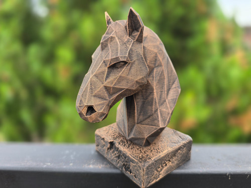 Pferdekopf low poly bust - pferdekopf,