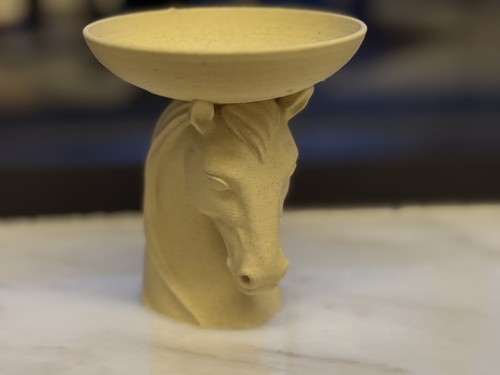 Skulptur pferdekopf schale - skulptur,
