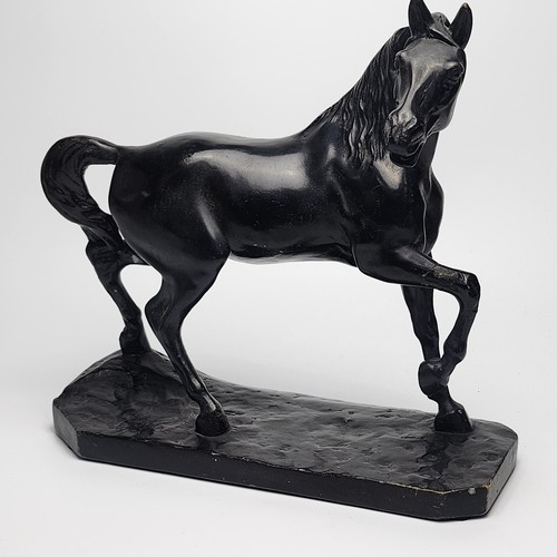 Schwarze pferdefigur skulptur - schwarze,