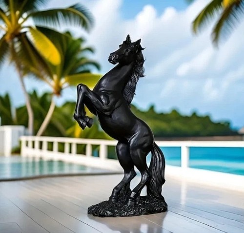 Pferde figur statue schwarz - figur,