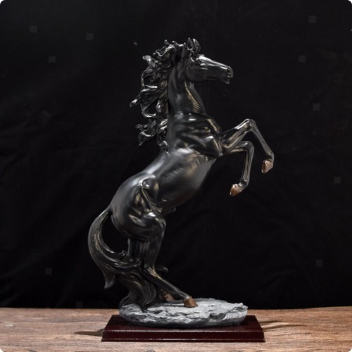 Rearing horse statue resin - horse,