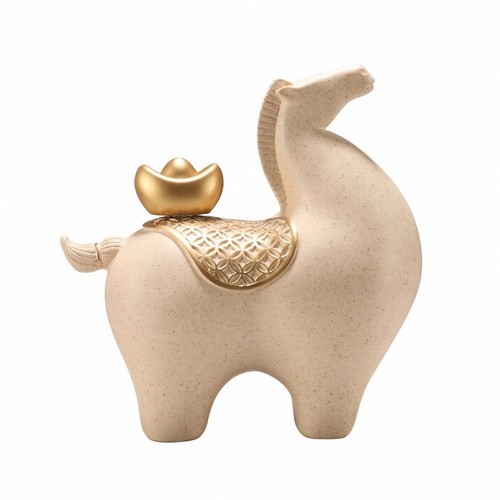 Pferdefigur mit goldbarren - mit,