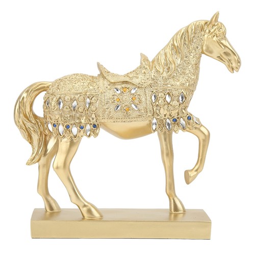 Pferdestatue gold stehende - pferdestatue,