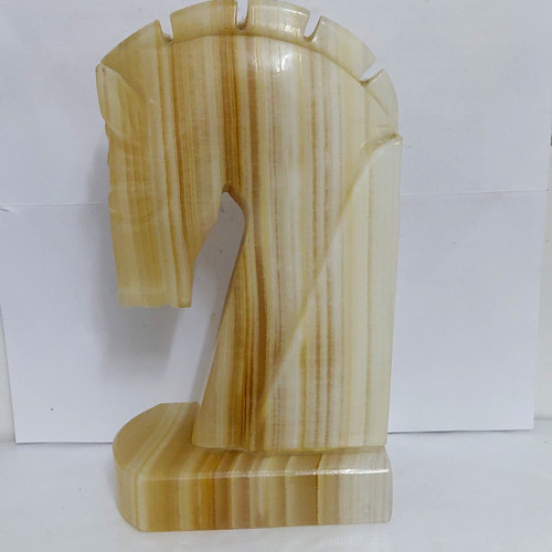 Onyx skulptur pferdekopf - onyx,