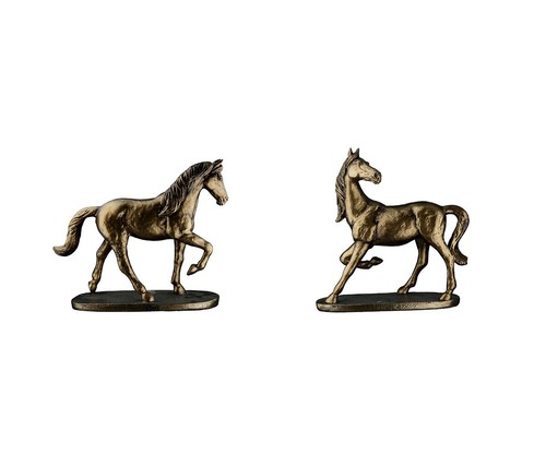 Dekofigur pferd golden antik - pferd,