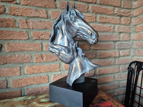 Skulptur pferd mit fohlen - pferd, kopf