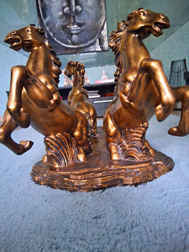 Pferde skulptur figurengruppe - skulptur,